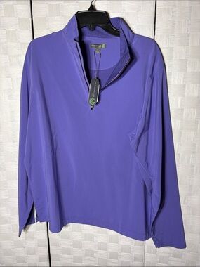 Peter Millar Violet Performance Quarter-Zip Pullover